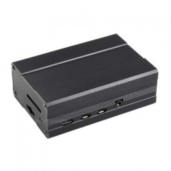 Stripe Aluminum Cooling Case for Raspberry Pi 4, Built-In Active Radiator with Fins