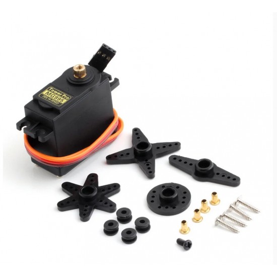 TowerPro MG995 Servo High-Speed Digital Metal Gear Servo Motor with CNC Aluminum Steering Servo Horn Arm- Good Quality