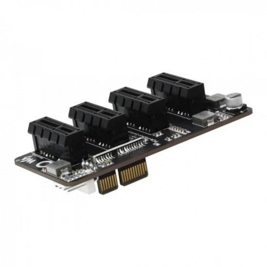 Waveshare Extended 4-Ch PCIe Gen 2 ×1 Expander Stable Performance Driver-Free