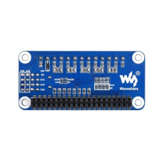 Waveshare High-Precision AD HAT For Raspberry Pi, ADS1263 10-Ch 32-Bit ADC