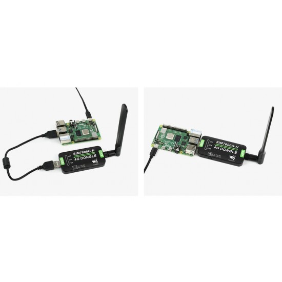 Waveshare SIM7600G-H 4G DONGLE, GNSS Positioning, Global Band Support