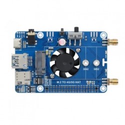 Waveshare SIM7600G-H M.2 4G HAT for Raspberry Pi LTE CAT4 High Speed 4G/3G/2G GNSS Global Band