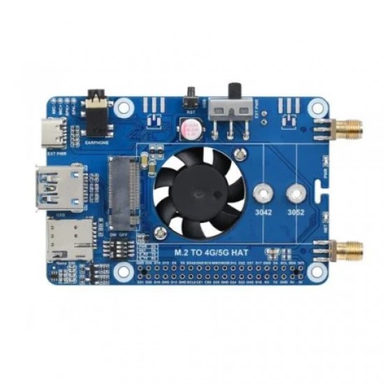 Waveshare SIM7600G-H M.2 4G HAT for Raspberry Pi LTE CAT4 High Speed 4G/3G/2G GNSS Global Band