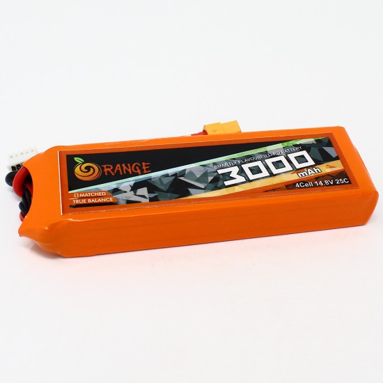 Orange 3000mAh 4S 25C/50C Lithium polymer battery Pack (LiPo)