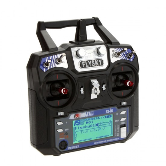 FlySky FS-i6 2.4G 6CH AFHDS RC Radion Transmitter for RC FPV Drone - Mode 2 (Left Hand Throttle)