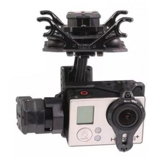Tarot 3 Axis Gimbal T4-3D Dual Shock Absorber PTZ for Gopro Hero4 3+ 3 FPV RC Drone TL3D02