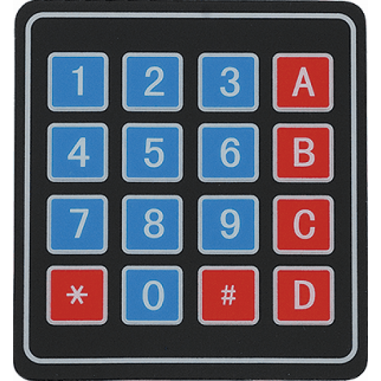 16 Keys 4x4 Matrix - Membrane Type Keypad