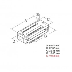 40 Pin ZIF Socket