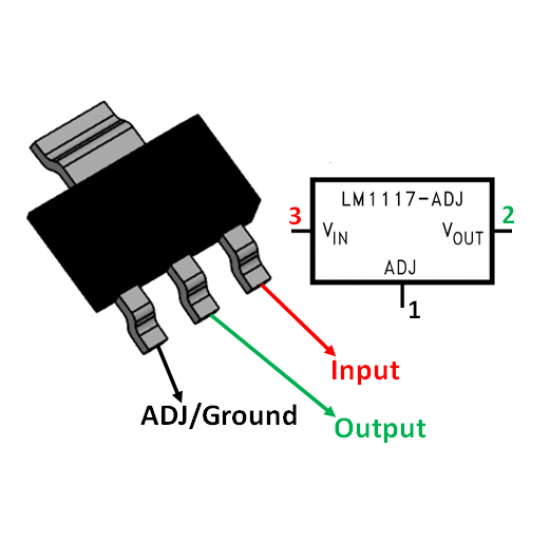 AMS1117-2.5V,1A,SOT-223 Voltage Regulator IC