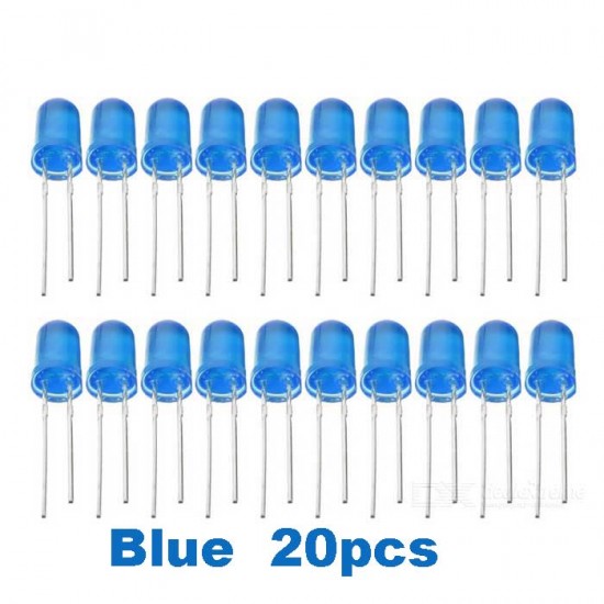 Blue LED 5mm Pack Of 20 (Light Emitting Diod)