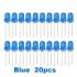 Blue LED 5mm Pack Of 20 (Light Emitting Diod)