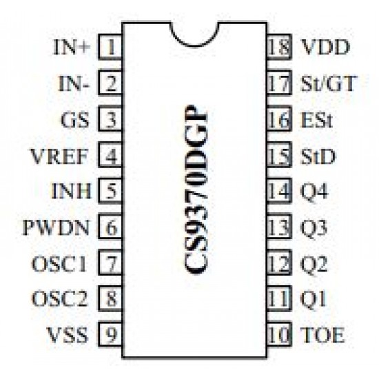 CS9370DGP DTMF decoder chip dual-tone multi-frequency