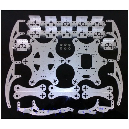 DIY 18DOF Aluminum Hexapod Spider Six 3DOF Legs Robot Kit with 32CH Controller