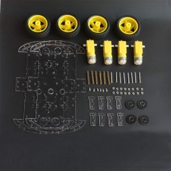 DIY Car Robot Kit - Chassis,4 x Motor,4 x Wheels and other Accessories