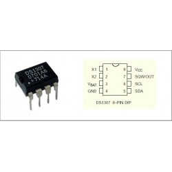 DS1307 PDIP-8 Real Time Calendar and Clock