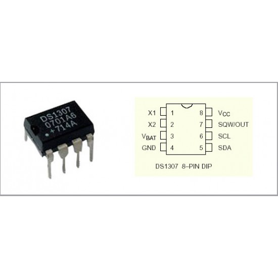 DS1307 PDIP-8 Real Time Calendar and Clock