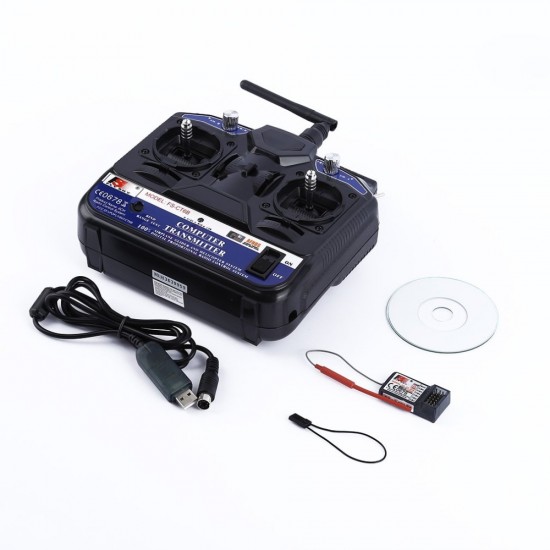 FlySky FS-CT6B 2.4G 6CH Radio Set System with RX FS-R6B receiver.