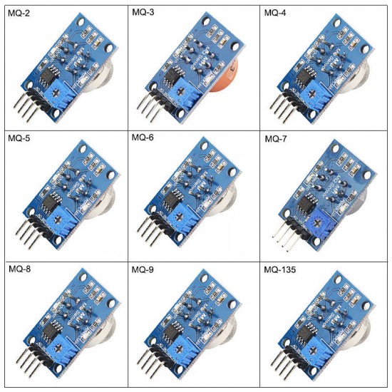 Gas Sensor Kit Includes 9 Gas Sensor