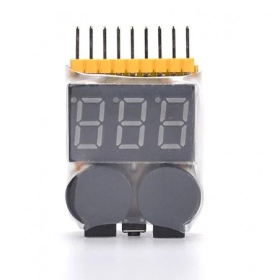 High Quality 1-8S Battery Voltage Checker & Low Voltage Buzzer Alarm