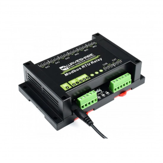 Industrial Modbus RTU 8-ch Relay Module, RS485 Bus, Multi Protection