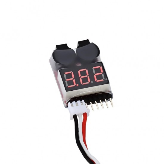 LiPo Battery Voltage Checker 1S-8S with Buzzer