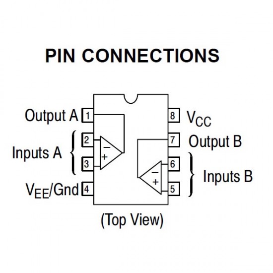 LM358 SMD IC - Low Power Dual Op-Amp IC