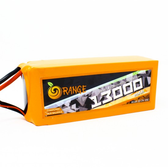 Orange 13000ma)h 6S 25C/50C Lithium Polymer Battery Pack (LiPo