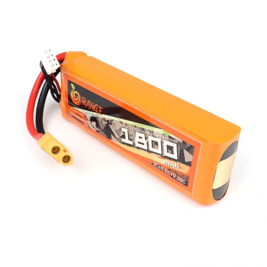 ORANGE 1800mAh 3S 30C (11.1 v) Lithium Polymer Battery Pack (LiPo)