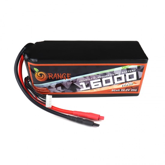 Orange 16000mAh 6S 25C/50C Lithium Polymer Battery Pack (LiPo)