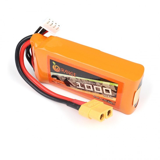 Orange 1000mAh 3S 40C/80C Lithium polymer battery Pack (LiPo)