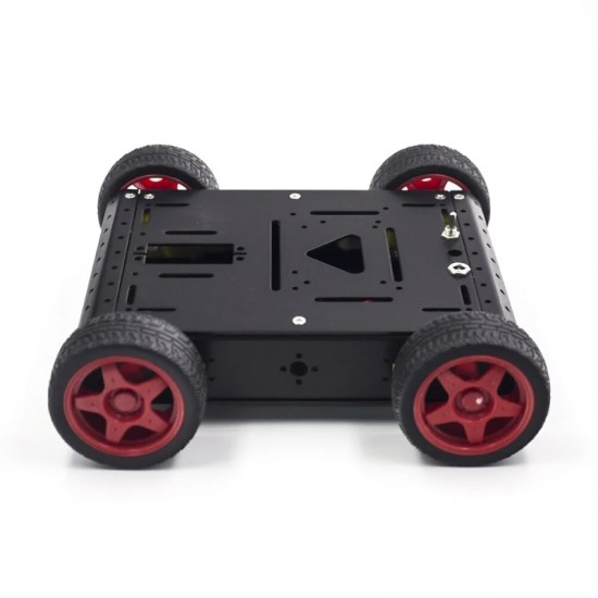 Metal Tank Robot Smart Car Chassis Kit (Black)