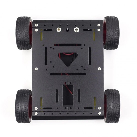 Metal Tank Robot Smart Car Chassis Kit (Black)