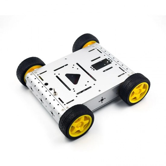 Metal Tank Robot Smart Car Chassis Kit (Black)