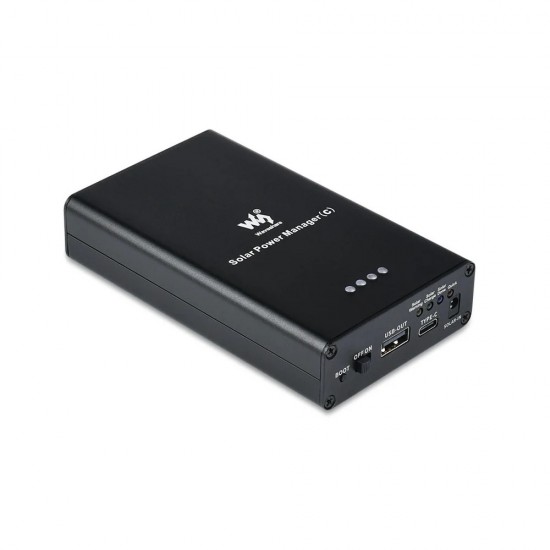 Waveshare Solar Power Manager (C), Supports 3x 18650 Batteries, Multi Protection Circuits