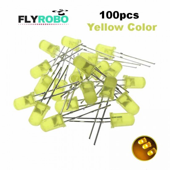 Yellow LED 5mm Pack Of 100 (Light Emitting Diod)