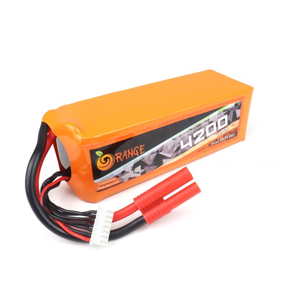 Orange 4200mAh 6S 35C/70C Lithium polymer battery Pack (LiPo)