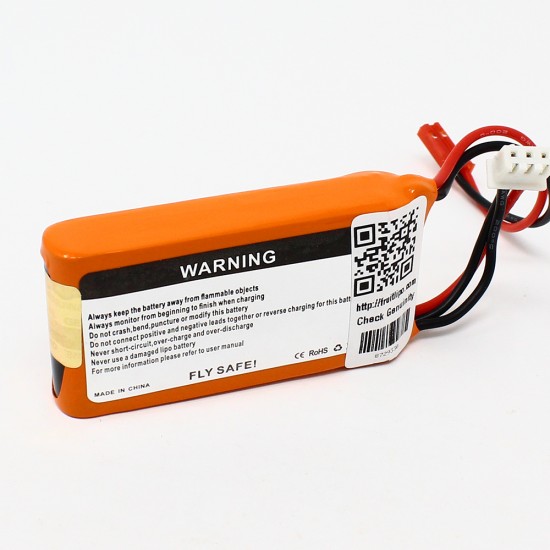 Orange 600mAh 2s 45c/90c Lithium Polymer Battery Pack (Lipo)