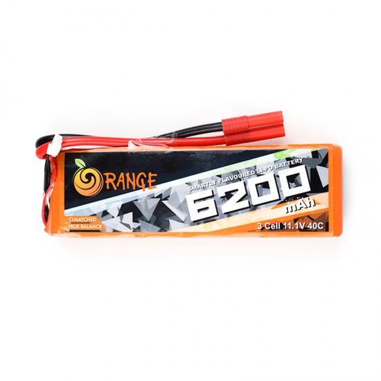 ORANGE 6200mAh 3S 40C (11.1 v) Lithium Polymer Battery Pack (LiPo)