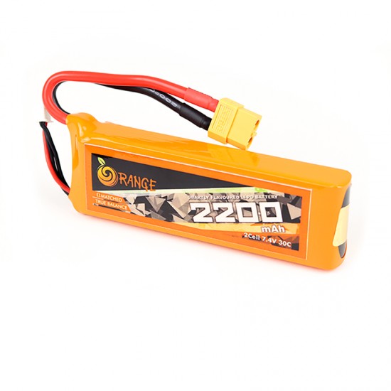 Orange 2200mAh 2S 30C/60C Lithium polymer battery Pack (LiPo)